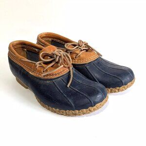 LL Bean Boots Womens Size 9W Rubber Moc Gum Duck Made in USA Gumshoe Shoes Blue